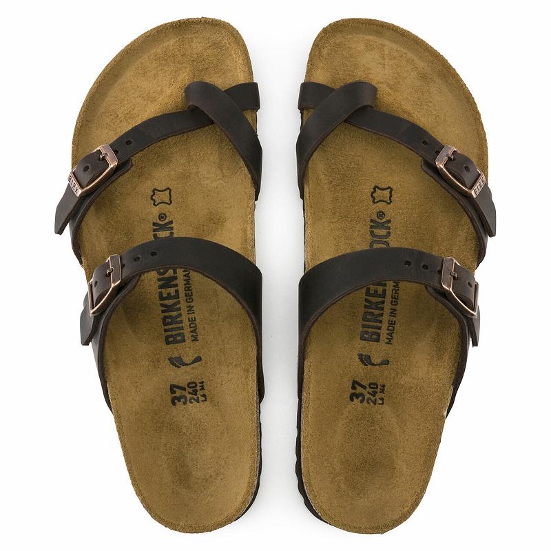 Birkenstock Oiled Læder Mayari Dame Kaffe | DK 3PJJ